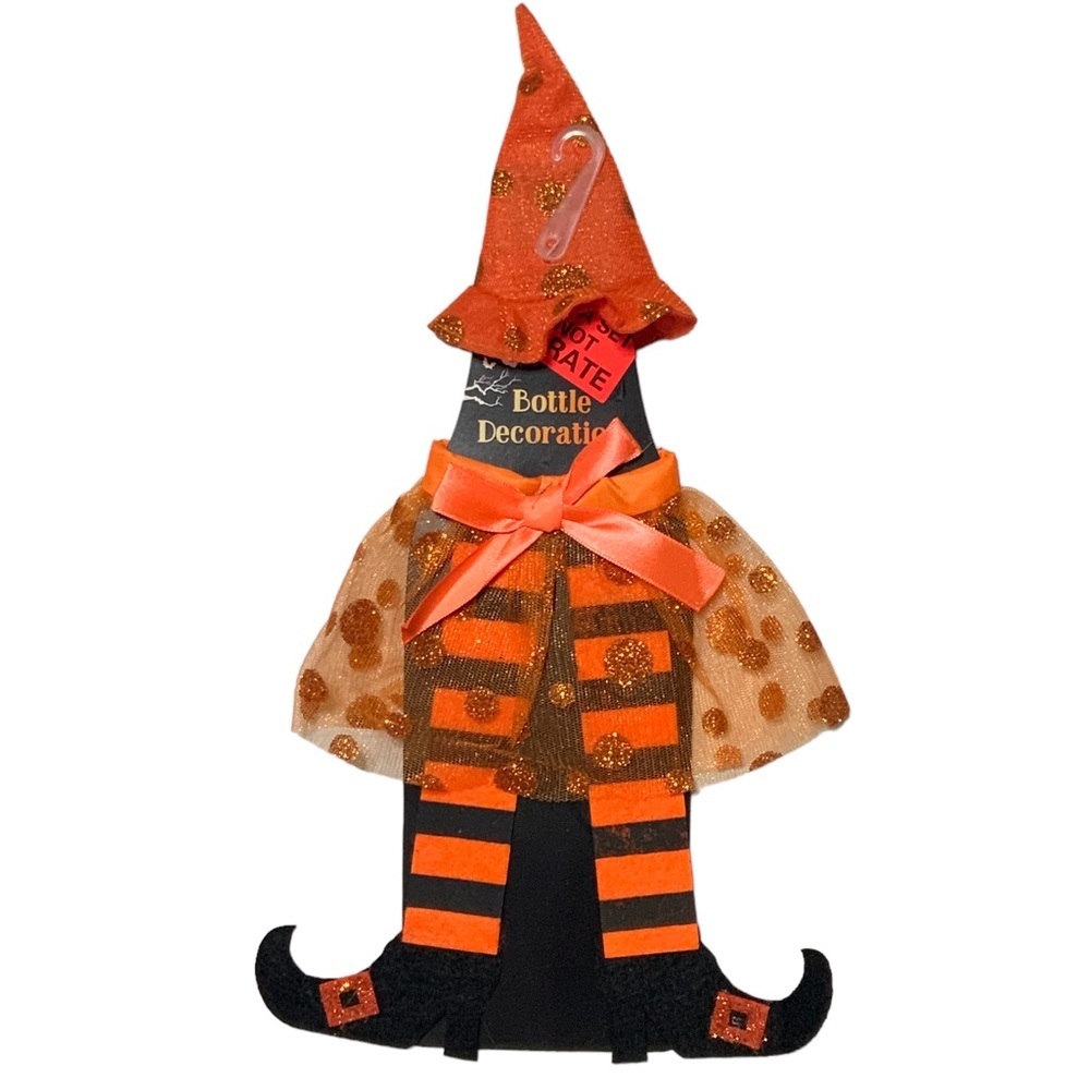 Halloween Witches Bottle Decorations Covers Slip On Seasonal Fall Decor 3 Piece - Picture 3 of 12